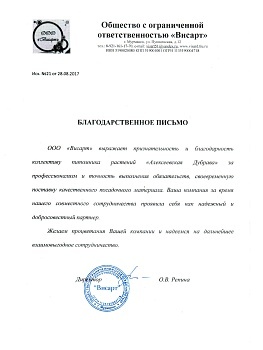 Репина О. В., директор ООО «Висарт»